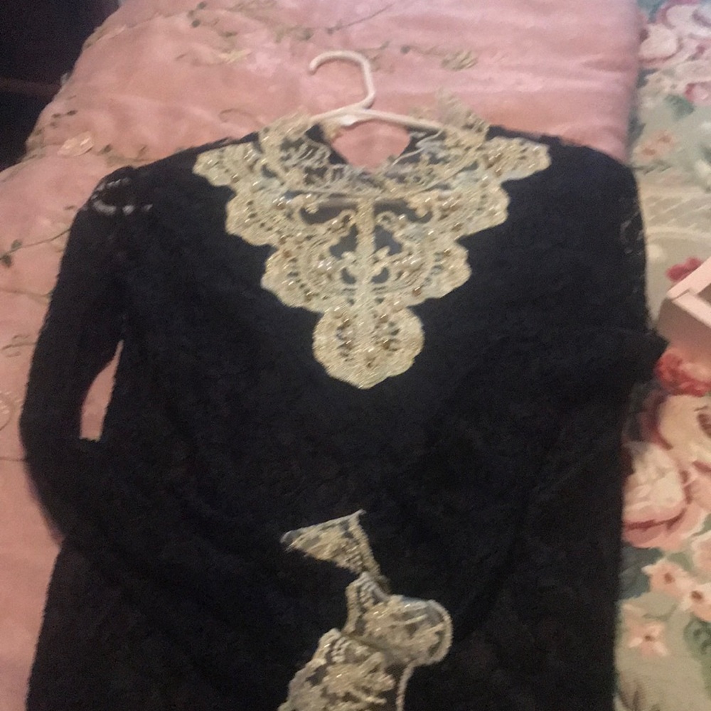 Lace detail blouse. NWOT